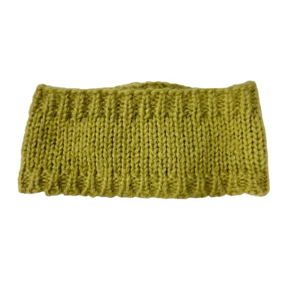 Winter Hand Knit Green Floral Warm Headband Head Wrap Hairband Ear Warmer - Picture 4 of 7